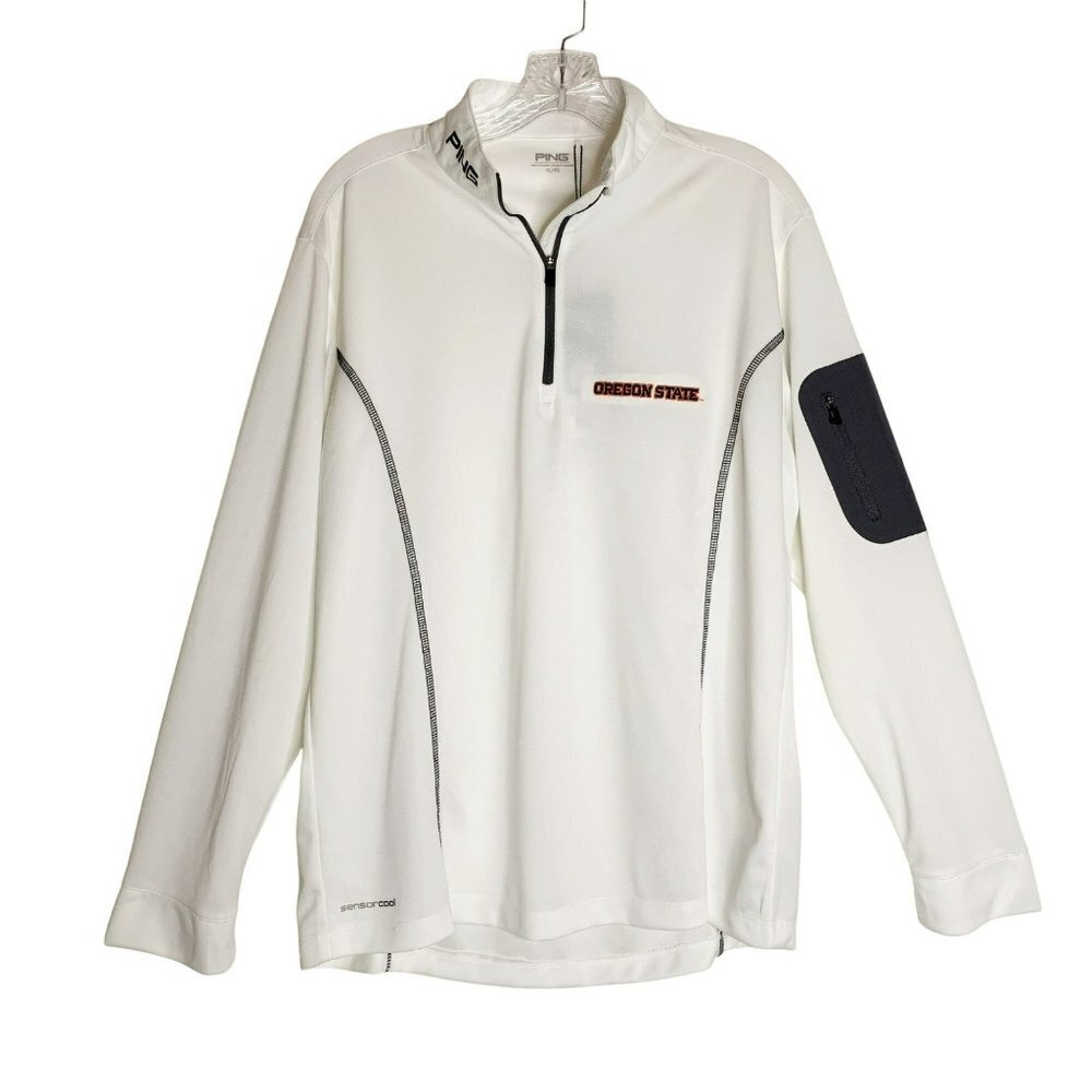 Ping Ladies Ranger Sensorcool Performance l/4 Zip Pullover White Golf Shirt New